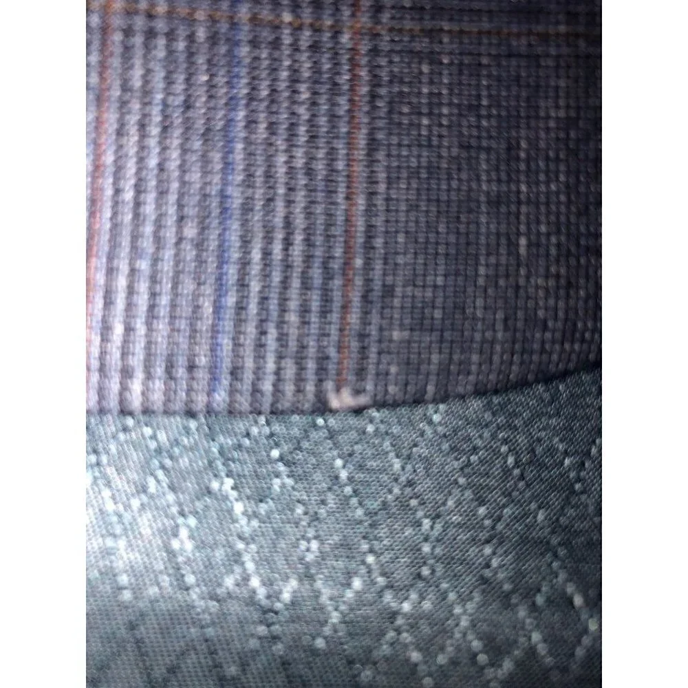 Hart Schafner Marx Mens Size 40R Sport Coat Blazer Blue 2 Button Glen Plaid FLAW